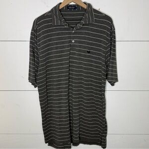 Southern Marsh • Charcoal Polo with White Stripes Size XL